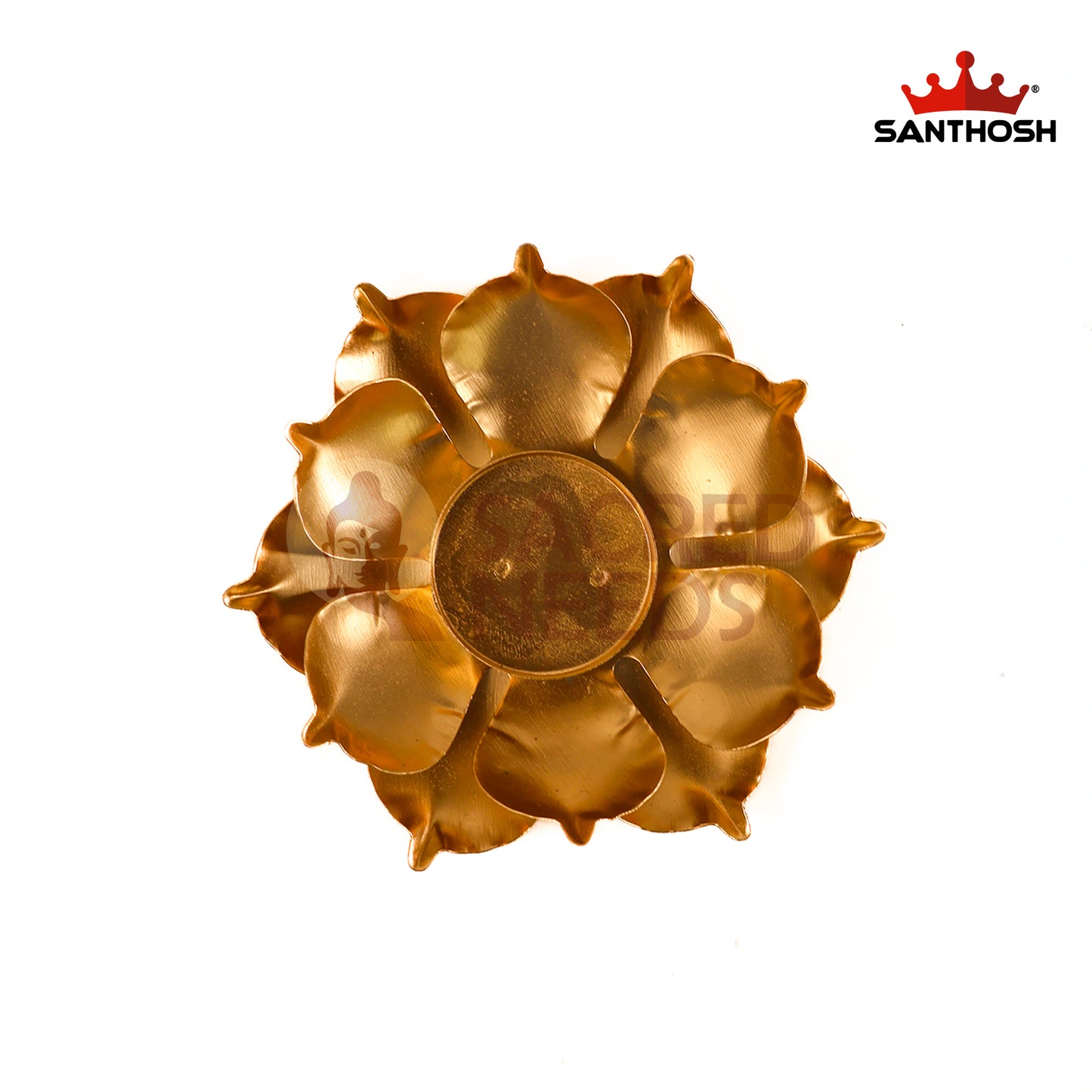 Iron Lotus Deepam Holder – 0.4 Inch Height | Miniature Lotus Oil Lamp Stand for Pooja, Temple & Home Décor