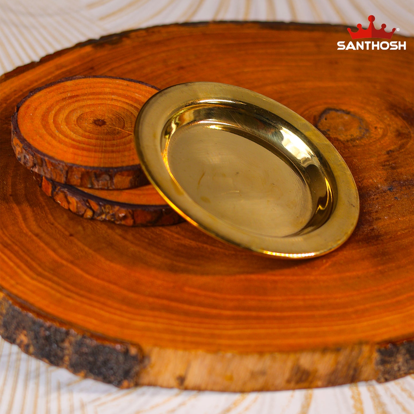 Brass Tope Cover / Lid – 4.5 Inch Length | Traditional Brass Vessel Lid for Pooja, Kitchen & Storage Use