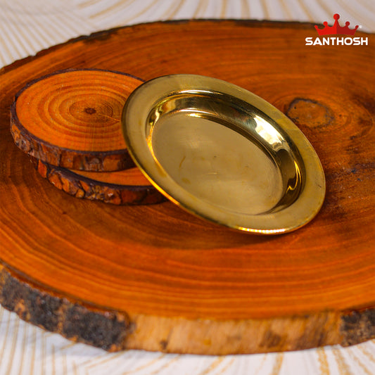 Brass Tope Cover / Lid – 4.5 Inch Length | Traditional Brass Vessel Lid for Pooja, Kitchen & Storage Use