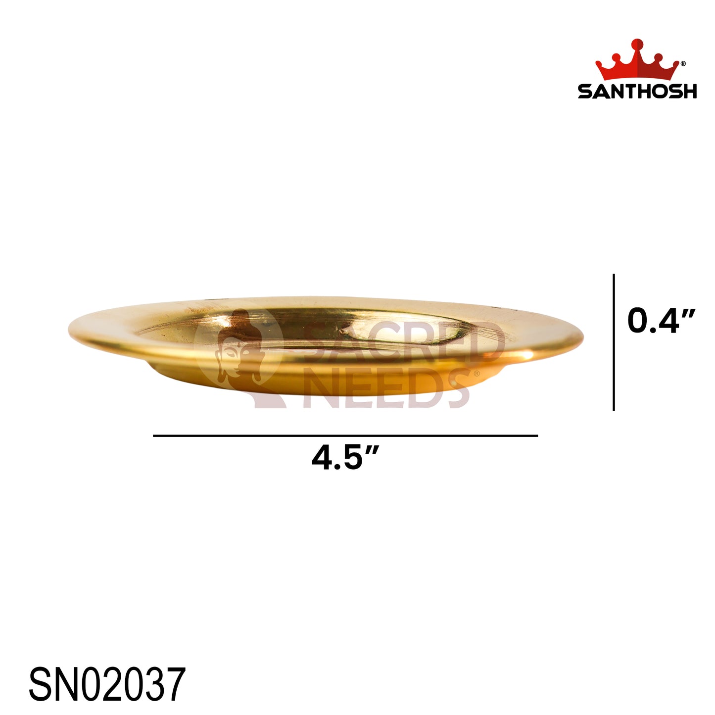 Brass Tope Cover / Lid – 4.5 Inch Length | Traditional Brass Vessel Lid for Pooja, Kitchen & Storage Use