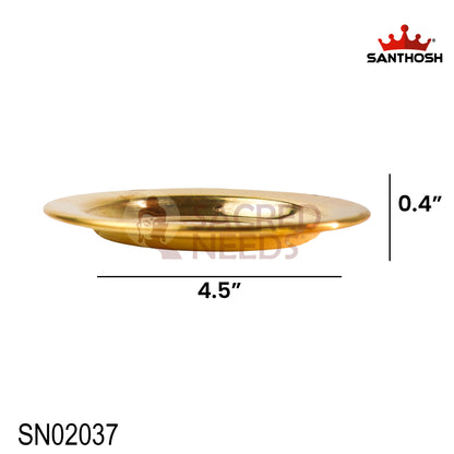 Brass Tope Cover / Lid – 4.5 Inch Length | Traditional Brass Vessel Lid for Pooja, Kitchen & Storage Use