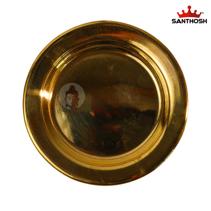 Brass Tope Cover / Lid – 4.5 Inch Length | Traditional Brass Vessel Lid for Pooja, Kitchen & Storage Use