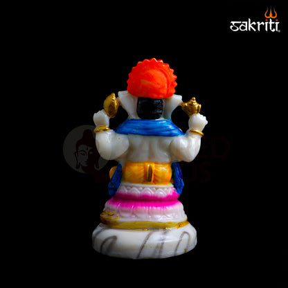 Sacred Needs Marble Dust Ganesha Idol – 5 Inch (12.7 cm) Height | Lord Ganesh Statue for Pooja Room, Temple & Home Décor