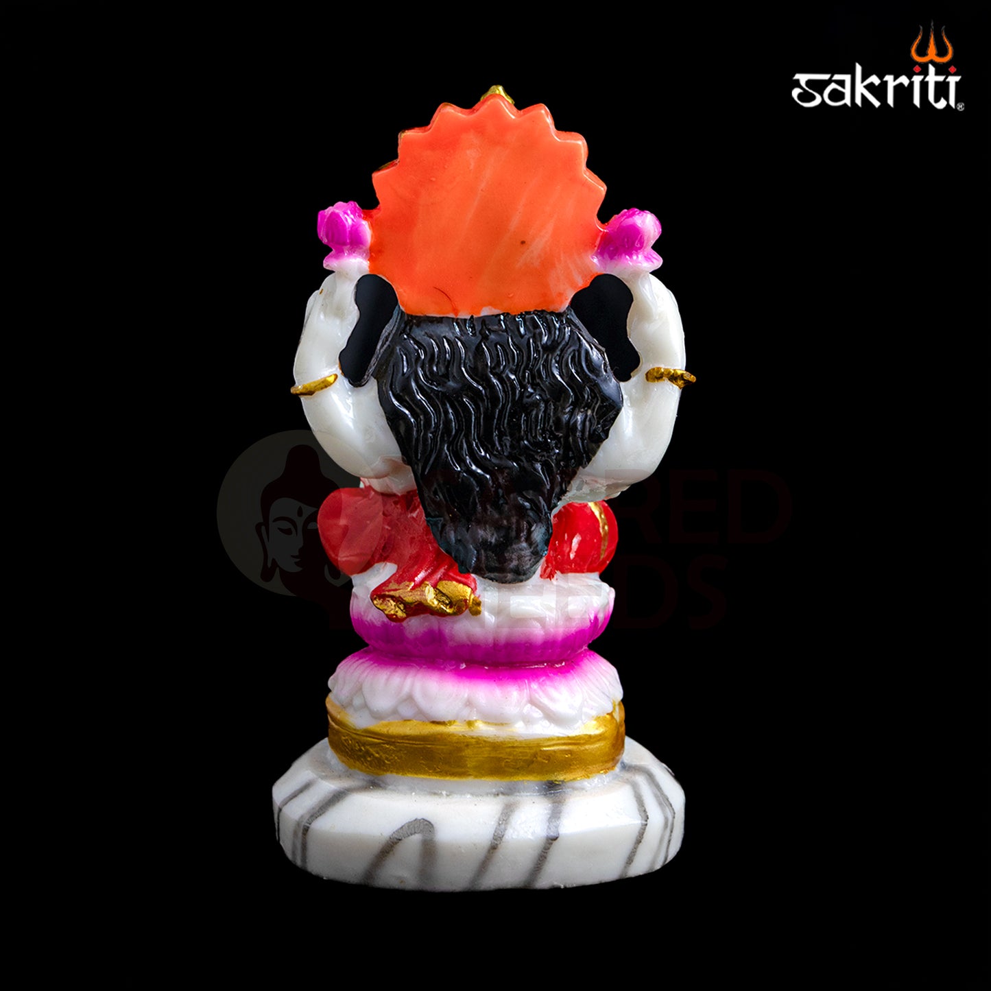 Sacred Needs Marble Dust Lakshmi Idol – 5.1 Inch (13 cm) Height | Goddess Lakshmi Statue for Pooja Room, Temple & Home Décor