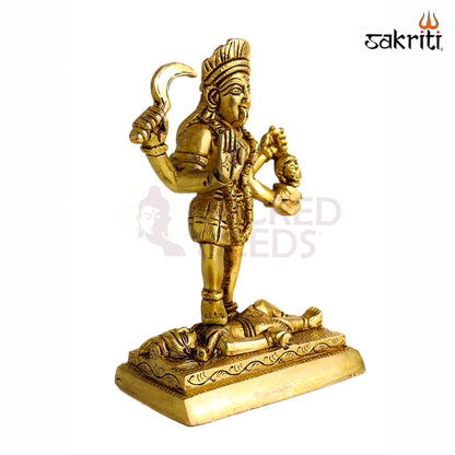 Sacred Needs Brass Kaali Matha Idol – 6.2 Inch (15.7 cm) Height | Goddess Kali Statue for Pooja Room, Temple & Shakti Worship