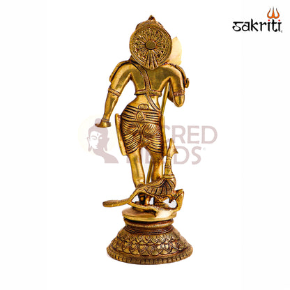 Sacred Needs Brass Palani Murugan Idol – 10 Inch (25.4 cm) Height | Lord Murugan Statue for Pooja Room, Temple & Spiritual Home Décor