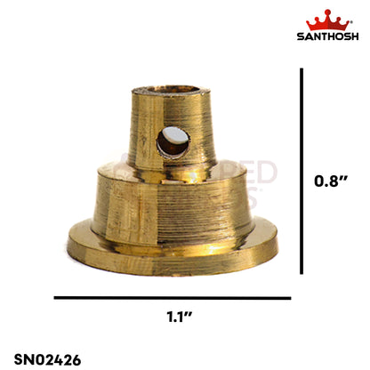 Sacred Needs Brass Thiri Stand / Wick Holder – 0.8 Inch (2 cm) Height | Traditional Brass Wick Holder for Oil Lamps, Diya & Pooja Rituals