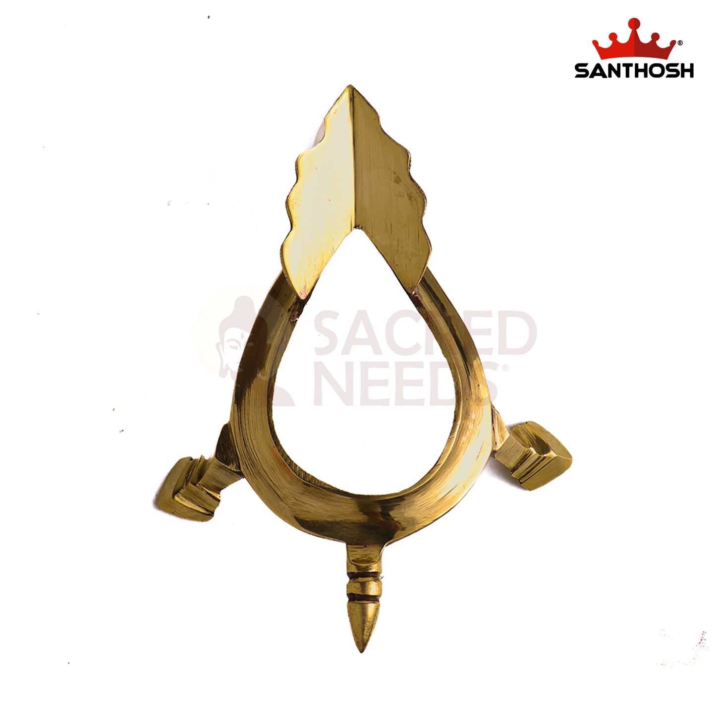 Sacred Needs Brass Plain Shank Stand – 2 Inch (5.1 cm) Height | Traditional Brass Stand Base for Lamps, Idols & Pooja Articles