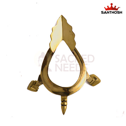 Sacred Needs Brass Plain Shank Stand – 2 Inch (5.1 cm) Height | Traditional Brass Stand Base for Lamps, Idols & Pooja Articles
