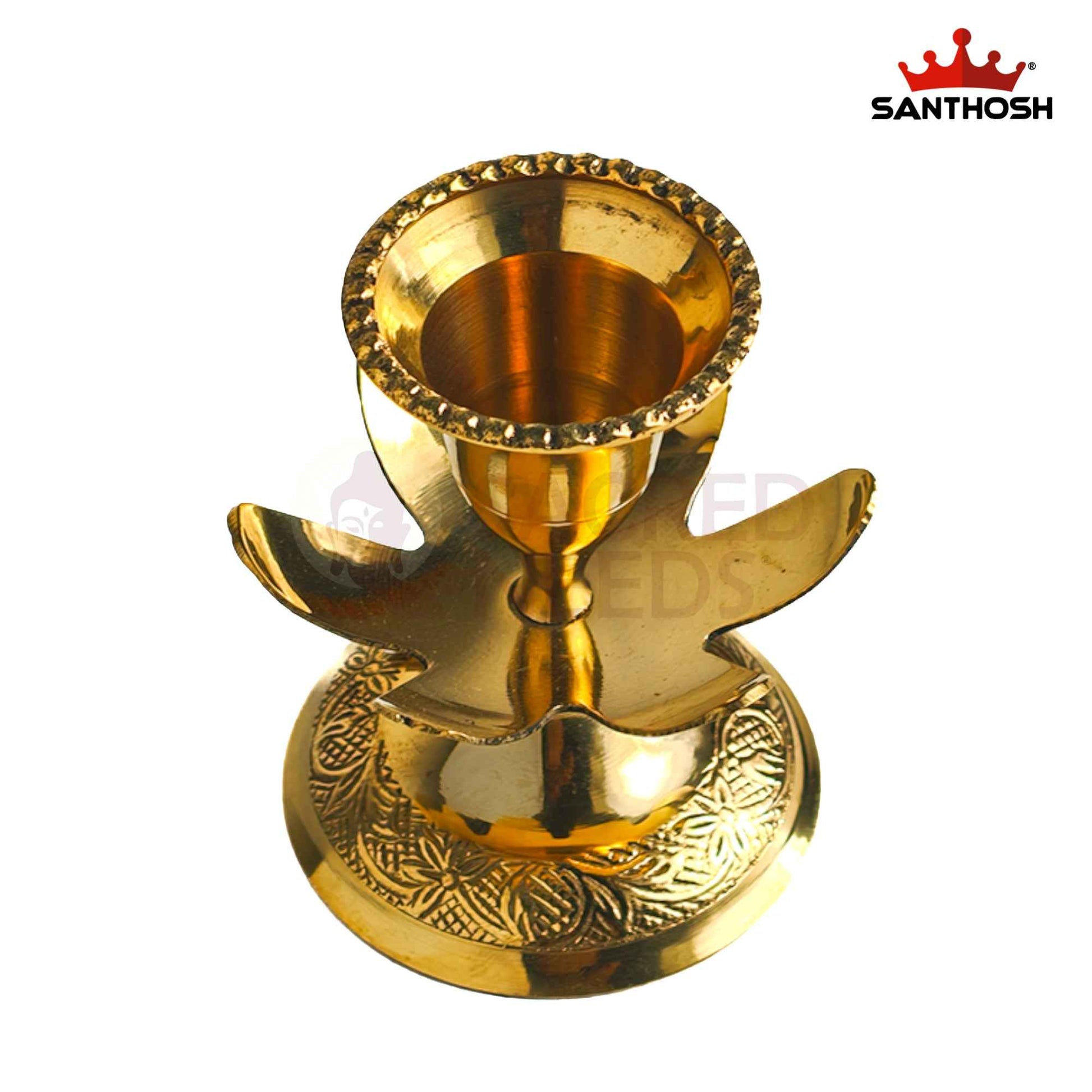 Sacred Needs Brass Candle Stand – 3.2 Inch (8.1 cm) Height | Small Brass Candle Holder for Pooja Room, Temple & Home Décor