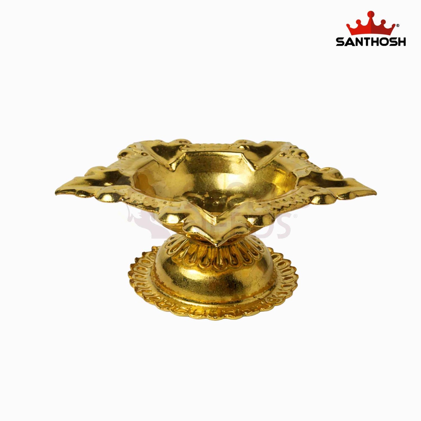 Sacred Needs Brass Karthigai Deepam Lamp with Stand – 1.2 Inch (3 cm) Height | Traditional Brass Oil Lamp for Karthigai Festival, Temple & Pooja Room