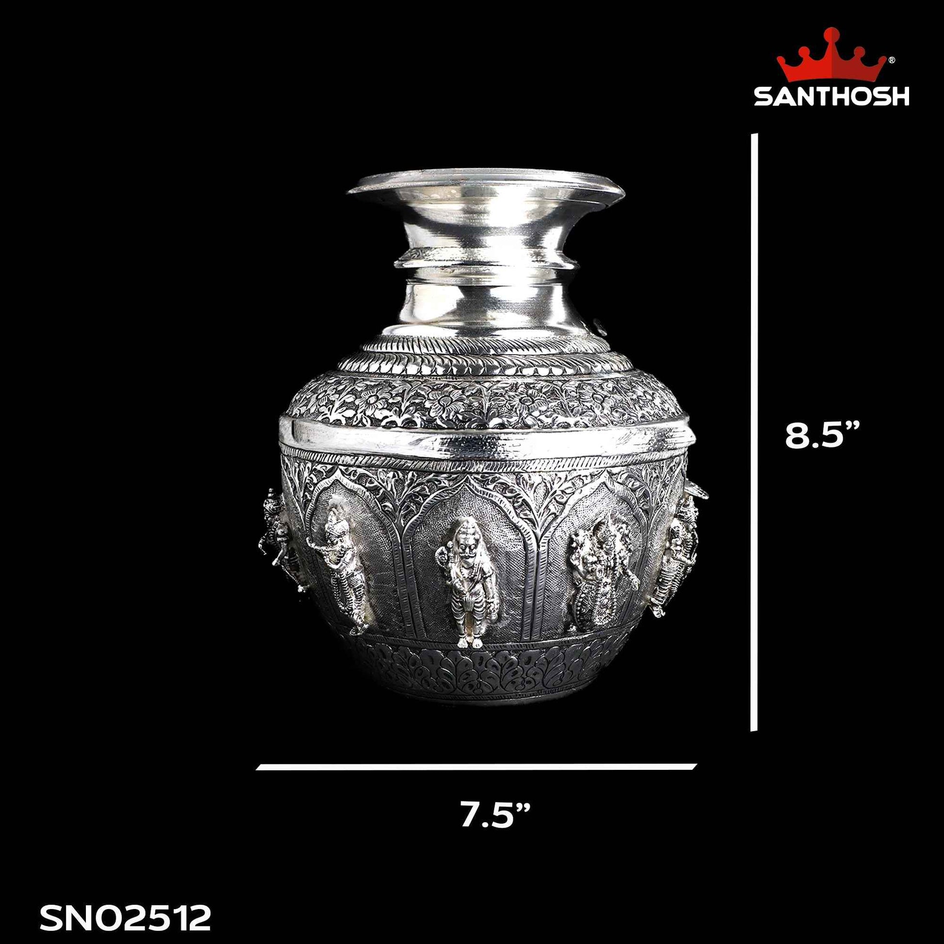 Sacred Needs Copper Dasavatharam Kodam – 8.5 Inch (21.6 cm) Height | Traditional Copper Dasavatharam Pot for Temple Rituals, Abhishekam & Pooja