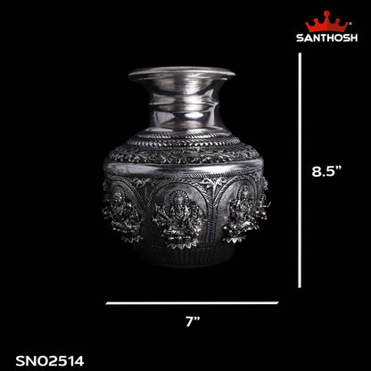 Sacred Needs Copper Ashtalakshmi Kodam SP – 8.5 Inch (21.6 cm) Height | Traditional Copper Kalash Kodam for Pooja, Temple Rituals & Spiritual Decor