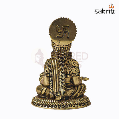 Sacred Needs Brass Annapoorani Idol – 4.6 Inch (11.7 cm) Height | Goddess Annapurna Statue for Prosperity & Home Temple