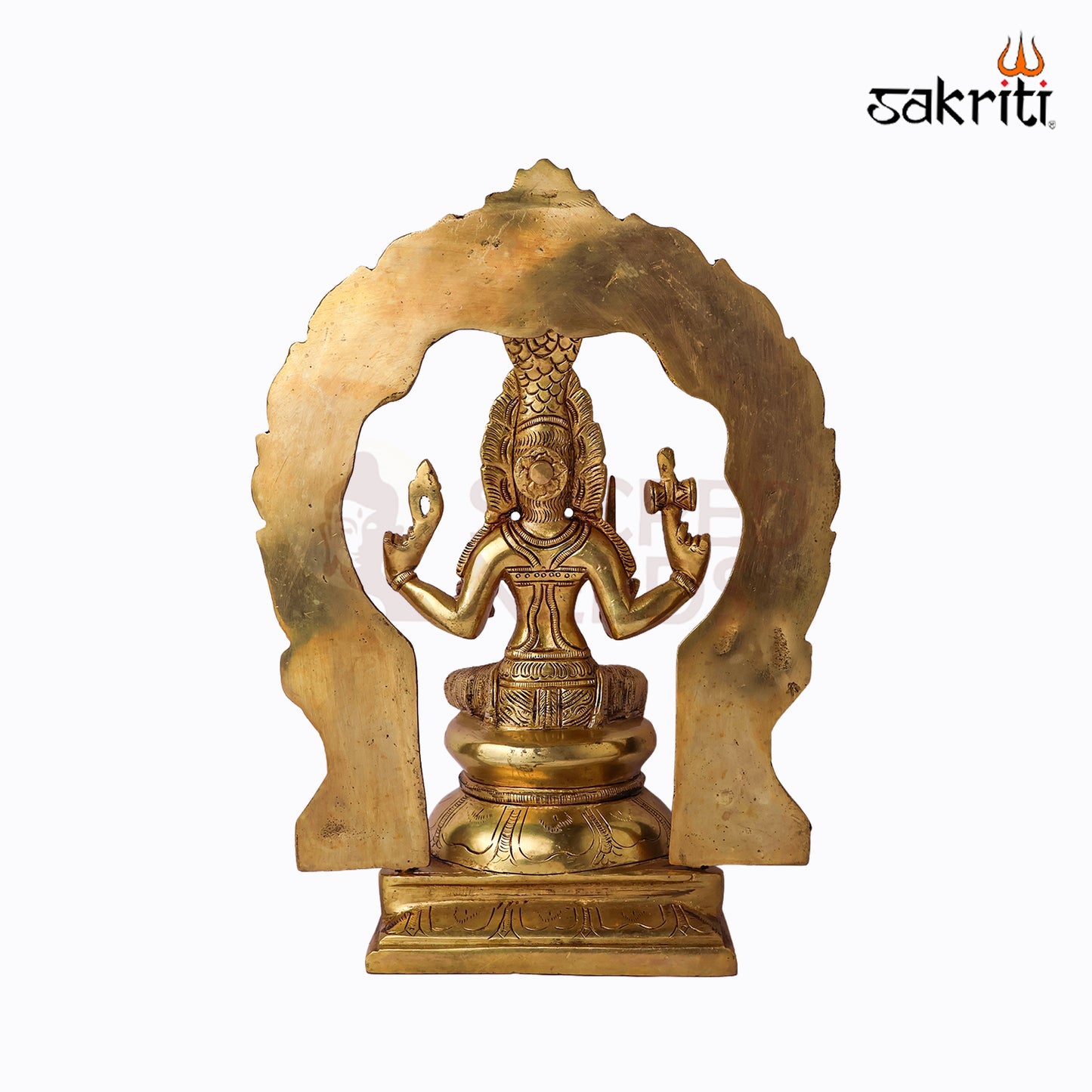 Sacred Needs Brass Karumari Amman Idol with Frame – 12.5 Inch (31.8 cm) Height | Goddess Karumari Statue for Temple & Pooja