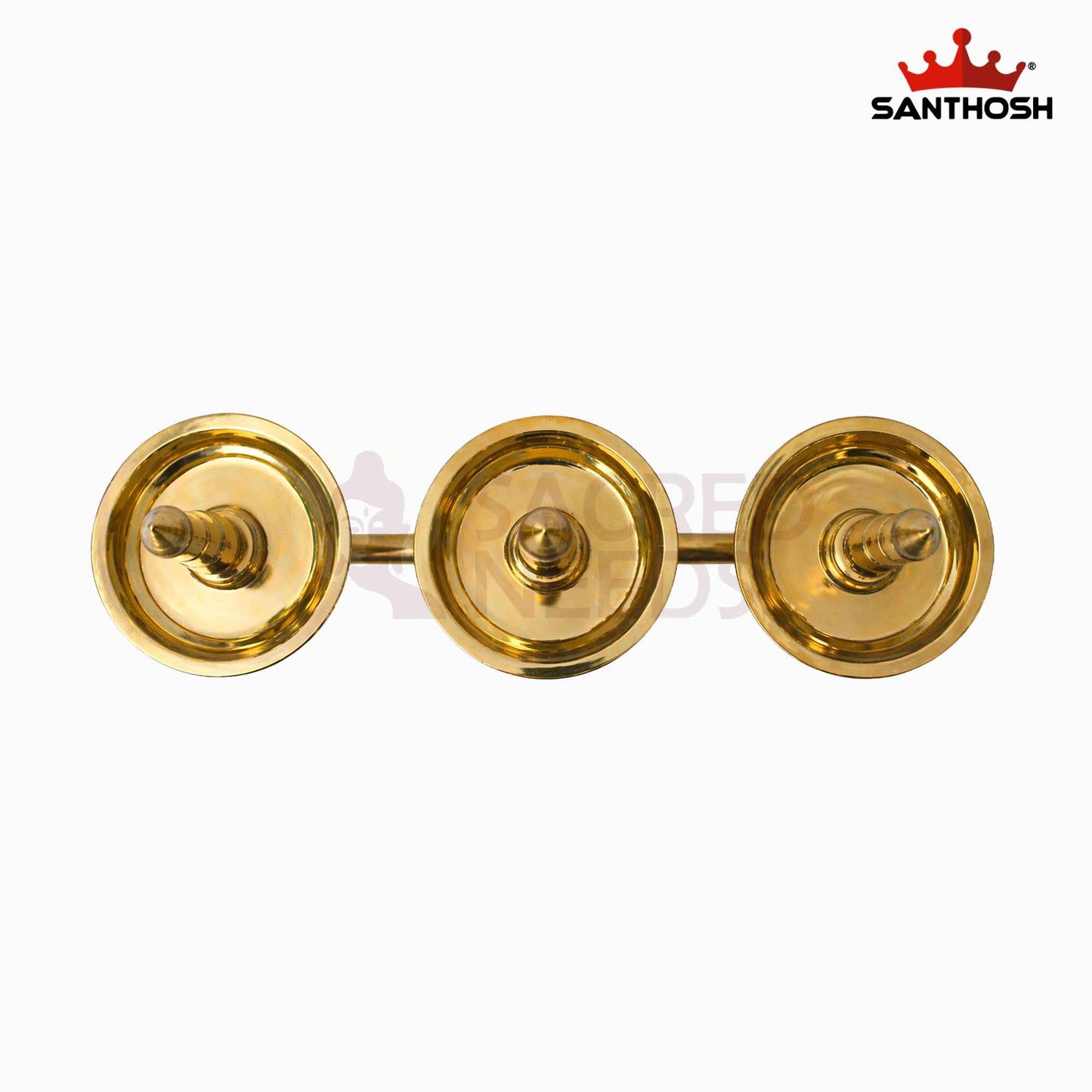 Sacred Needs Brass Kavara Kerala Jhad Vilakku – 11.5 Inch (29.2 cm) Height | Traditional Hanging Brass Lamp for Temple, Pooja Room & Festive Décor