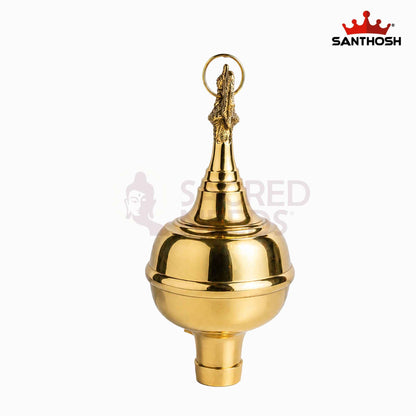 Sacred Needs Brass Toonga Vilakku – 10.7 Inch (27.2 cm) Height | Traditional Hanging Brass Lamp for Temple & Home Pooja