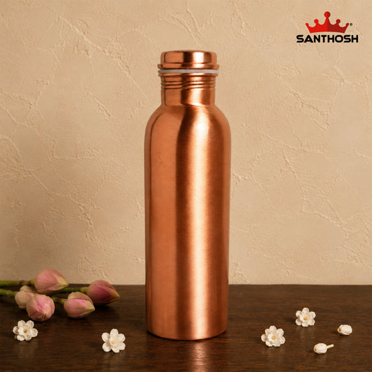 Sacred Needs Pure Copper Water Bottle – 10.5 Inch (26.7 cm) Height | Ayurvedic Copper Drinking Bottle for Healthy Water Storage & Daily Use