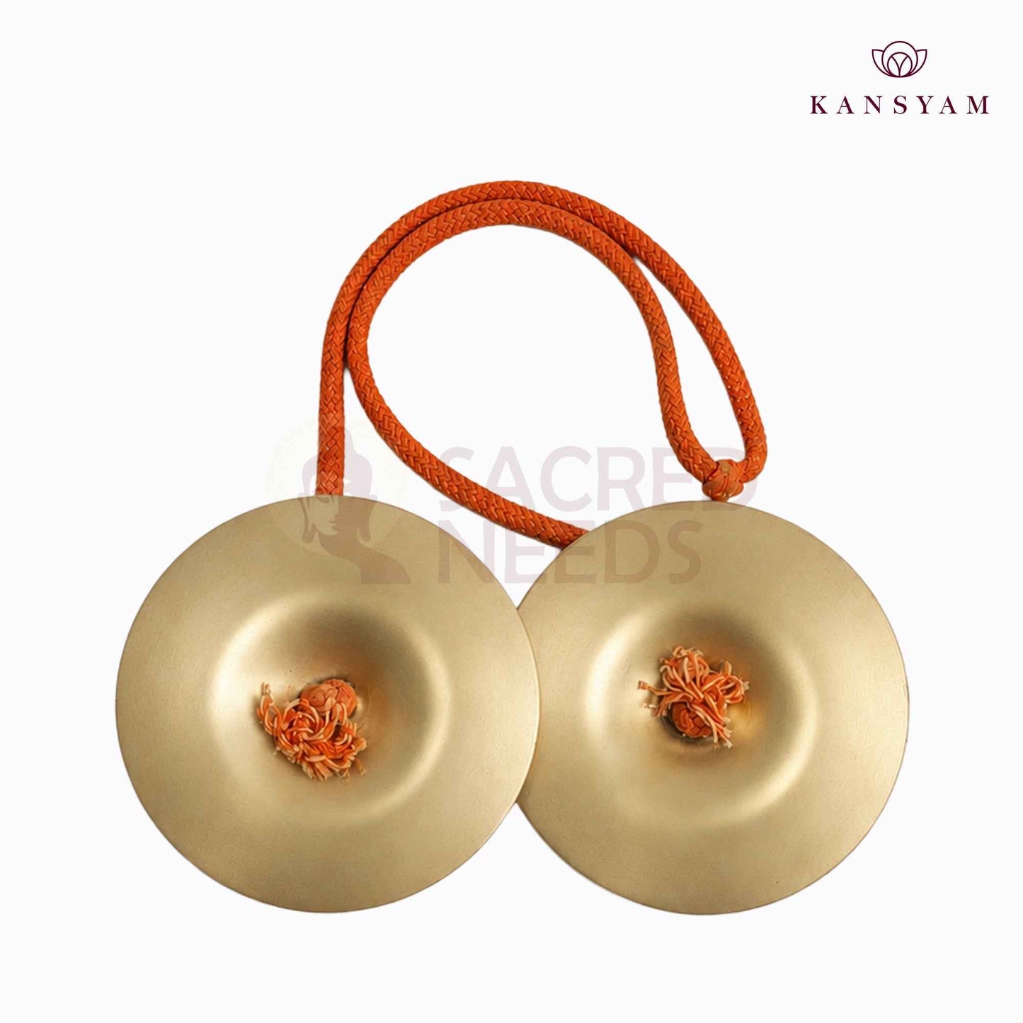 Sacred Needs Bronze Talam Manjira – 1.1 Inch (2.8 cm) Height | Traditional Bronze Hand Cymbals for Bhajans, Kirtans, Pooja & Spiritual Music