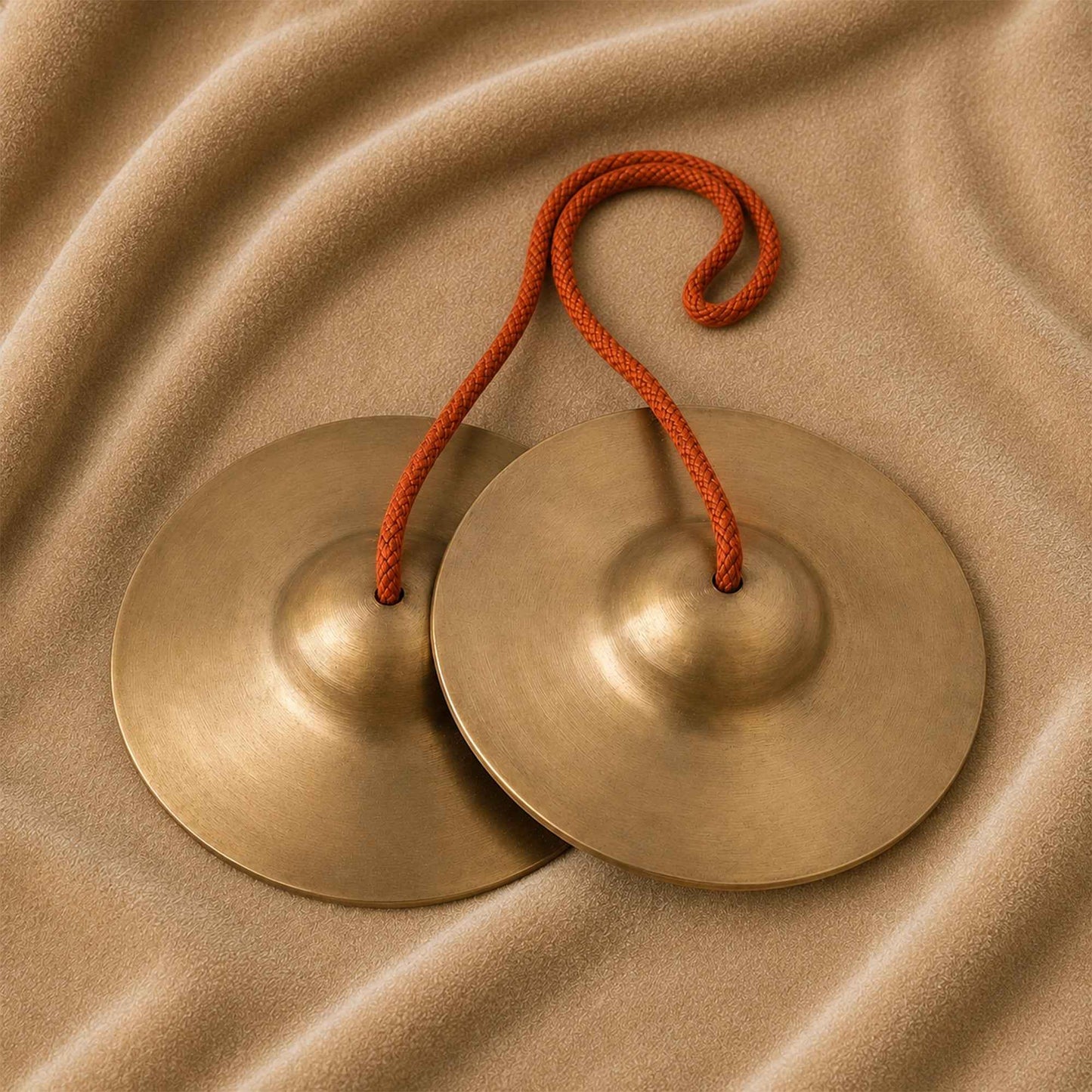 Sacred Needs Bronze Talam Manjira – 1.6 Inch (4.1 cm) Height | Traditional Bronze Hand Cymbals for Bhajans, Kirtans, Pooja & Devotional Music