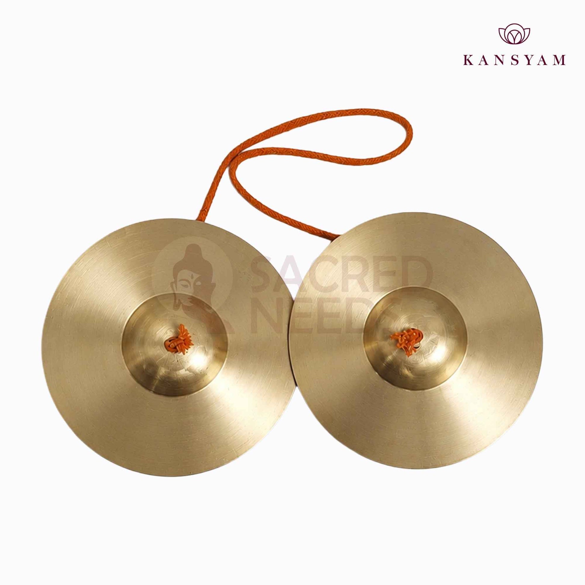 Sacred Needs Bronze Talam Manjira – 1.6 Inch (4.1 cm) Height | Traditional Bronze Hand Cymbals for Bhajans, Kirtans, Pooja & Devotional Music