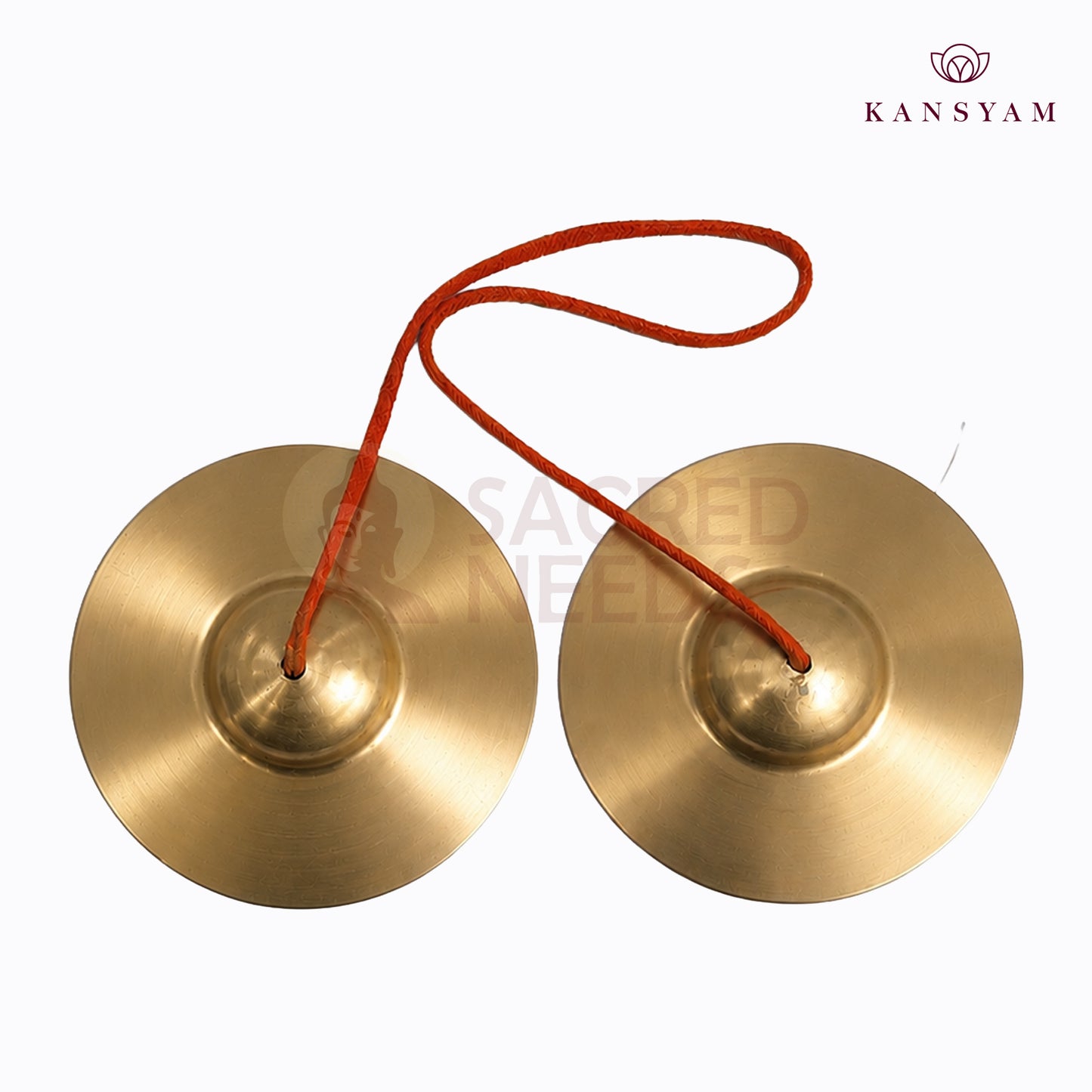 Sacred Needs Bronze Talam Manjira – 1.6 Inch (4.1 cm) Height | Traditional Bronze Hand Cymbals for Bhajans, Kirtans, Pooja & Devotional Music