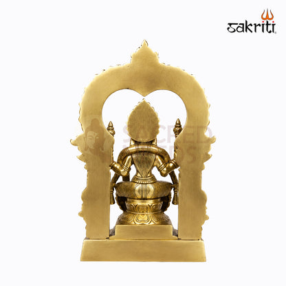 Sacred Needs Brass Padmavathi Thayar Idol with Arch – 18 Inch (45.7 cm) Height | Goddess Padmavathi Statue for Temple, Pooja Room, Home Altar & Spiritual Décor
