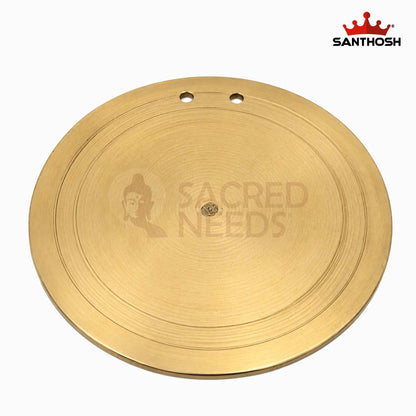 Sacred Needs Brass Segandi Danka – 6 Inch (15.2 cm) Length | Traditional Brass Temple Gong Instrument for Pooja, Aarti & Religious Rituals