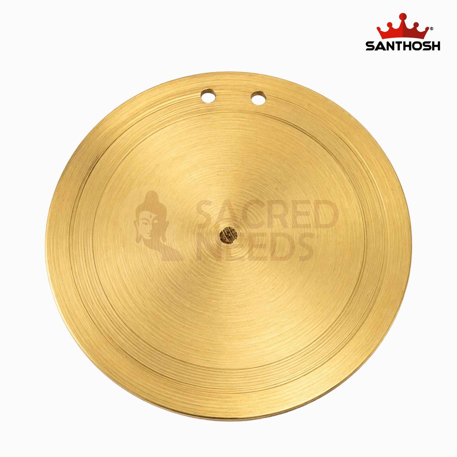 Sacred Needs Brass Segandi Danka – 6 Inch (15.2 cm) Length | Traditional Brass Temple Gong Instrument for Pooja, Aarti & Religious Rituals