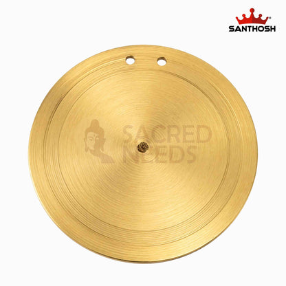 Sacred Needs Brass Segandi Danka – 6 Inch (15.2 cm) Length | Traditional Brass Temple Gong Instrument for Pooja, Aarti & Religious Rituals