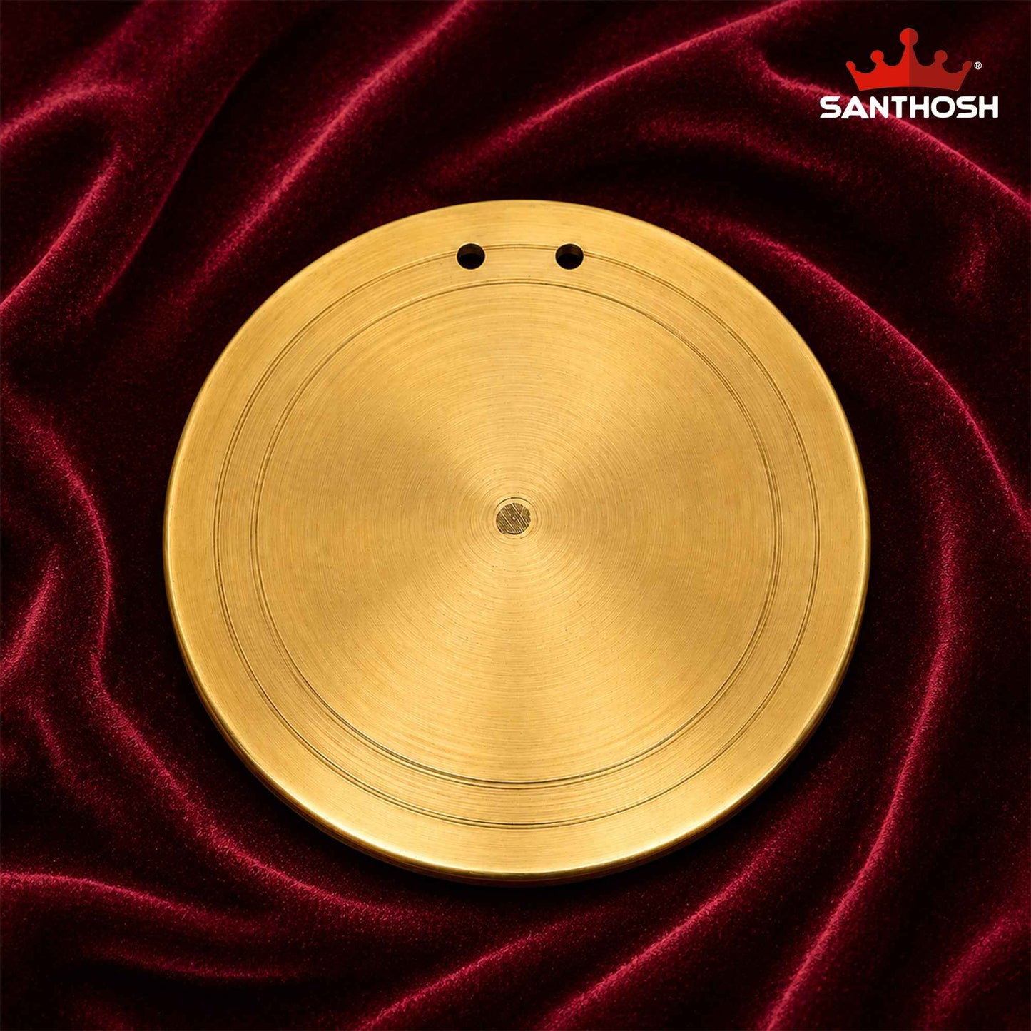 Sacred Needs Brass Segandi Danka – 6 Inch (15.2 cm) Length | Traditional Brass Temple Gong Instrument for Pooja, Aarti & Religious Rituals