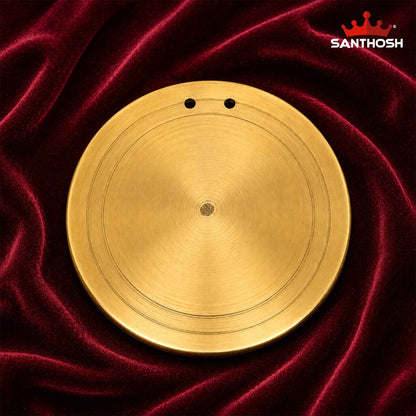 Sacred Needs Brass Segandi Danka – 6 Inch (15.2 cm) Length | Traditional Brass Temple Gong Instrument for Pooja, Aarti & Religious Rituals