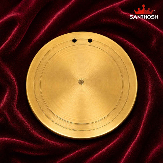 Sacred Needs Brass Segandi Danka – 6 Inch (15.2 cm) Length | Traditional Brass Temple Gong Instrument for Pooja, Aarti & Religious Rituals