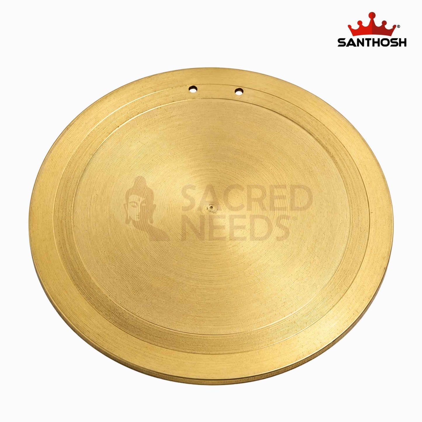 Sacred Needs Brass Segandi Danka – 8 Inch (20.3 cm) Diameter | Traditional Brass Temple Gong for Pooja, Rituals & Spiritual Ceremonies