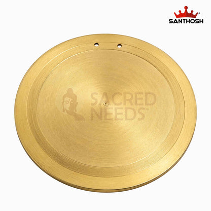 Sacred Needs Brass Segandi Danka – 8 Inch (20.3 cm) Diameter | Traditional Brass Temple Gong for Pooja, Rituals & Spiritual Ceremonies