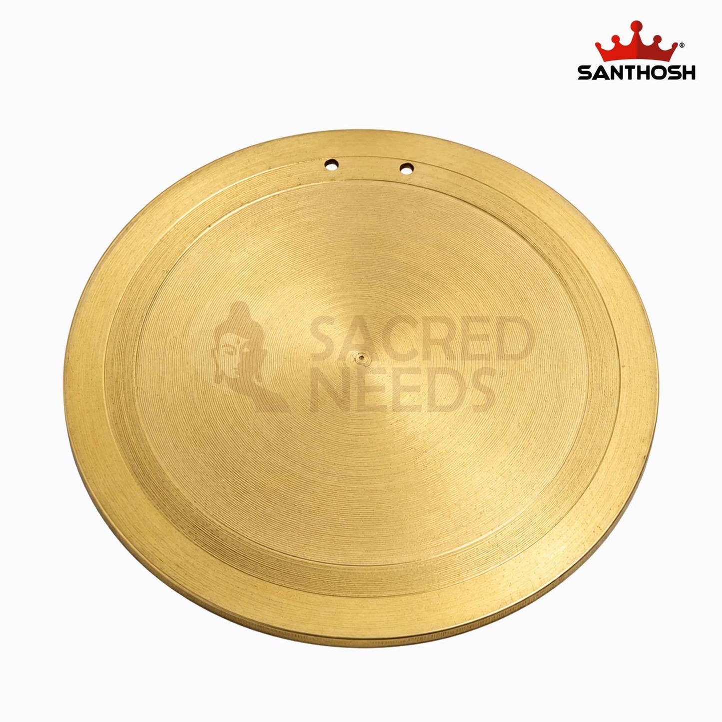 Sacred Needs Brass Segandi (Danka) – 9 Inch (22.9 cm) Length | Traditional Brass Temple Gong Instrument for Pooja, Aarti & Religious Rituals