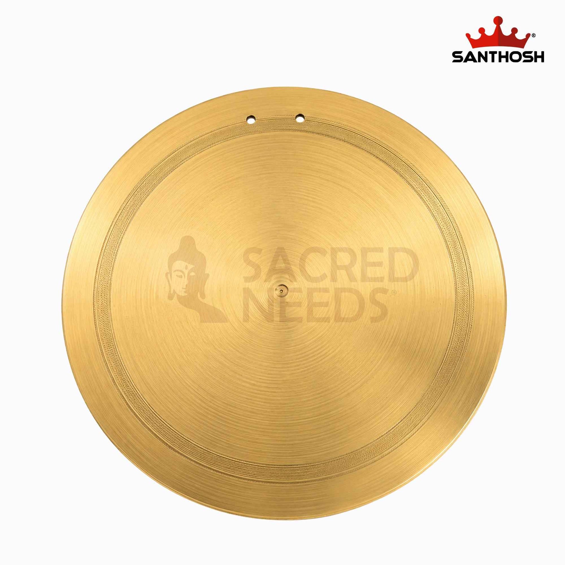 Sacred Needs Brass Segandi (Danka) – 9.6 Inch (24.4 cm) Length | Traditional Brass Temple Gong Instrument for Pooja, Rituals & Spiritual Ceremonies