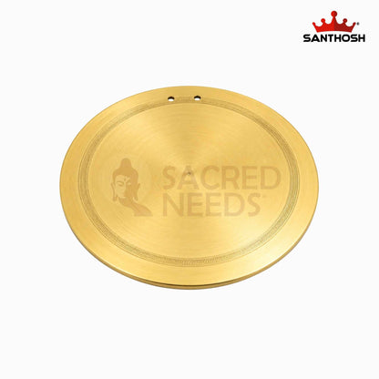 Sacred Needs Brass Segandi (Danka) – 9.6 Inch (24.4 cm) Length | Traditional Brass Temple Gong Instrument for Pooja, Rituals & Spiritual Ceremonies