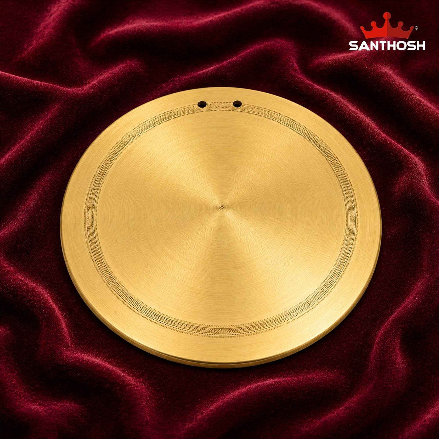 Sacred Needs Brass Segandi (Danka) – 9.6 Inch (24.4 cm) Length | Traditional Brass Temple Gong Instrument for Pooja, Rituals & Spiritual Ceremonies