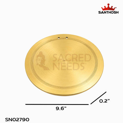 Sacred Needs Brass Segandi (Danka) – 9.6 Inch (24.4 cm) Length | Traditional Brass Temple Gong Instrument for Pooja, Rituals & Spiritual Ceremonies