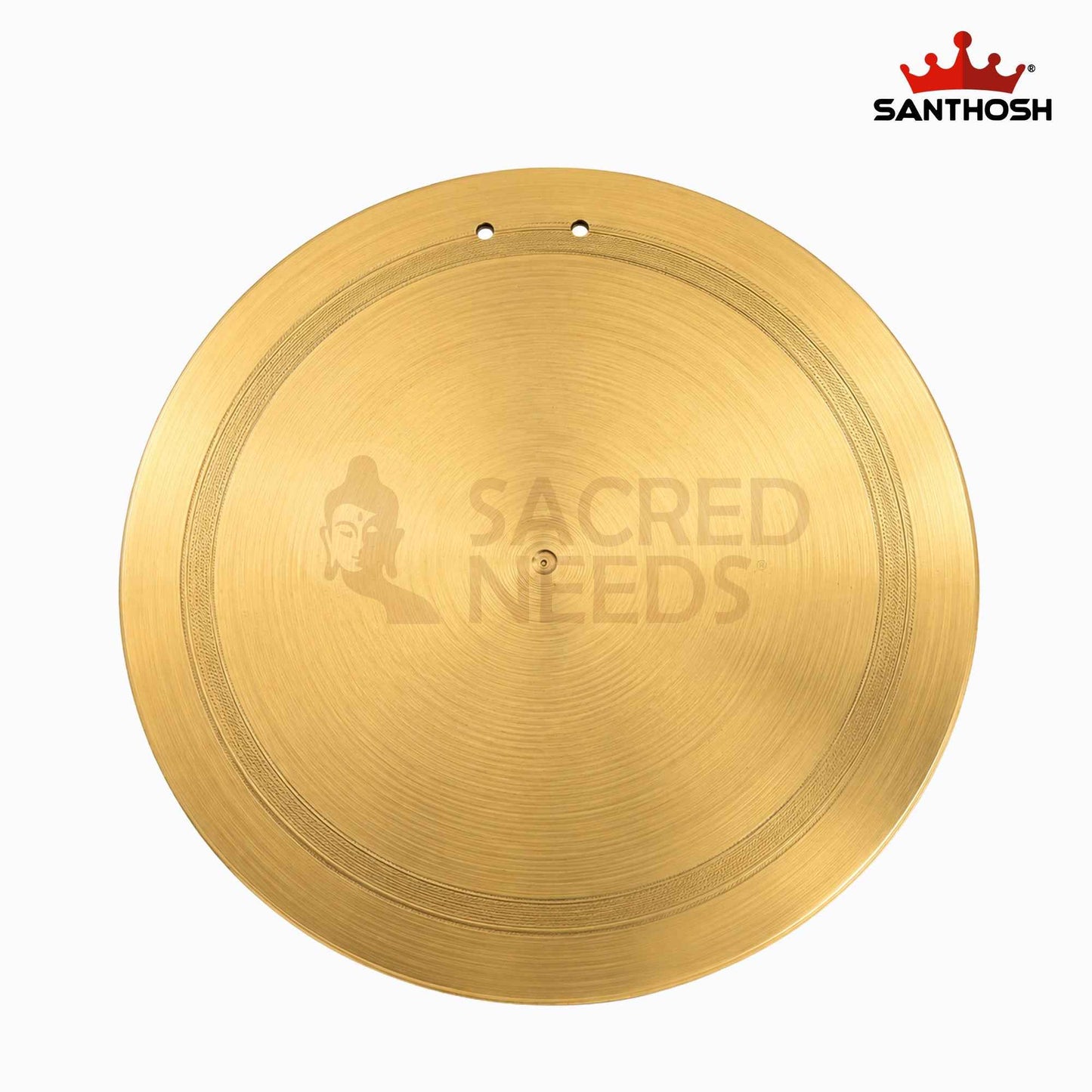Sacred Needs Brass Segandi (Danka) – 11.7 Inch (29.7 cm) Length | Traditional Brass Temple Gong Instrument for Pooja, Rituals & Spiritual Ceremonies