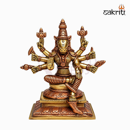 Sacred Needs Brass Varahi Idol – 6.5 Inch (16.5 cm) Height | Goddess Varahi Statue for Protection, Shakti Worship, Temple & Pooja Room Décor