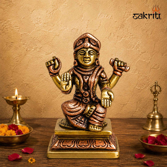 Sacred Needs Brass Balambika Idol – 3 Inch (7.6 cm) Height | Goddess Balambika Statue for Pooja Room, Temple, Home Altar & Spiritual Décor