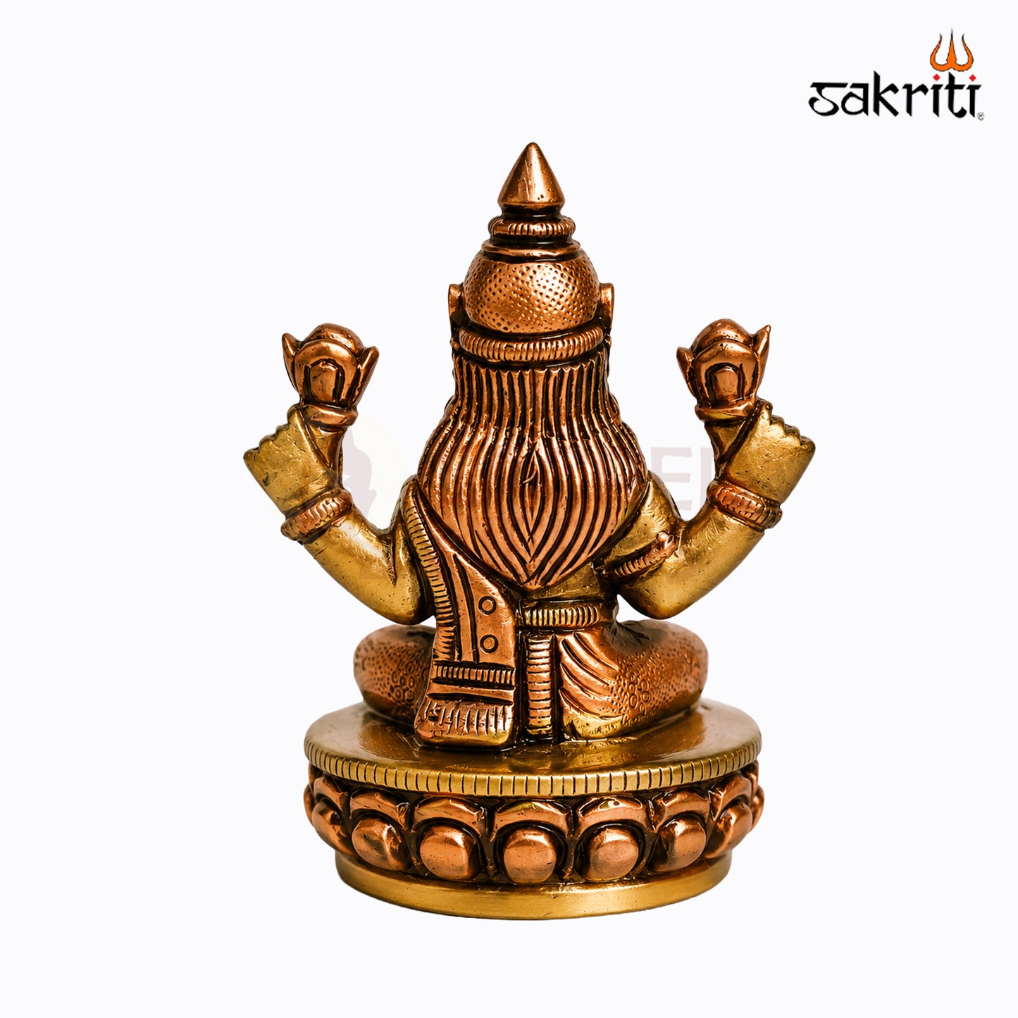 Sacred Needs Brass Lakshmi Idol – 2.7 Inch (6.9 cm) Height | Goddess Lakshmi Statue for Wealth, Prosperity, Pooja Room & Home Temple Décor