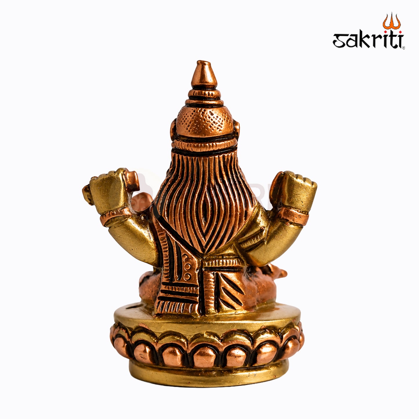 Sacred Needs Brass Saraswathi Idol – 2.7 Inch (6.9 cm) Height | Goddess Saraswati Statue for Education, Knowledge, Pooja Room & Home Temple Décor
