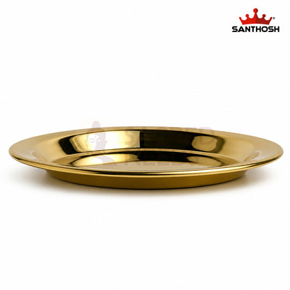 Sacred Needs Brass Tope Cover Lid – 6.5 Inch (16.5 cm) Diameter | Traditional Brass Vessel Lid for Pooja Items, Kitchen & Home Use