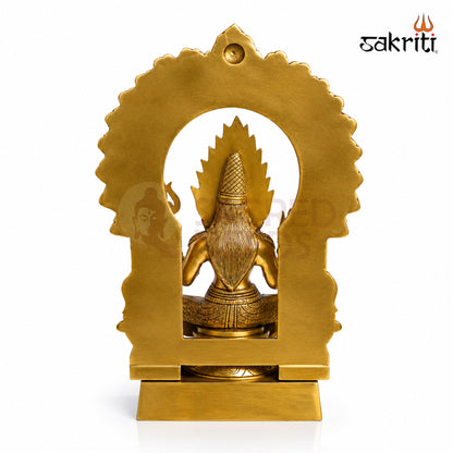Brass Frame Mari Amman Idol – 16.5 Inch (41.9 cm) Height | Goddess Amman Framed Statue for Pooja Room, Home Temple & Traditional Décor