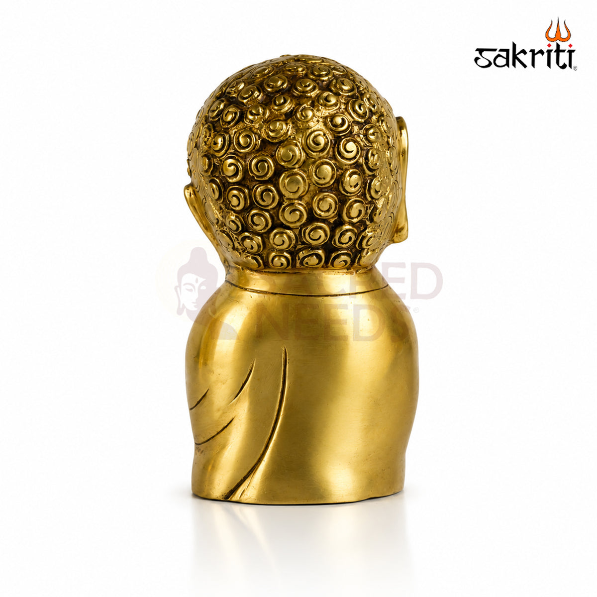 Brass Baby Monk Set – 7.2 Inch (18.3 cm) Height | Decorative Brass Monk Figurines for Home Décor, Meditation & Spiritual Spaces.