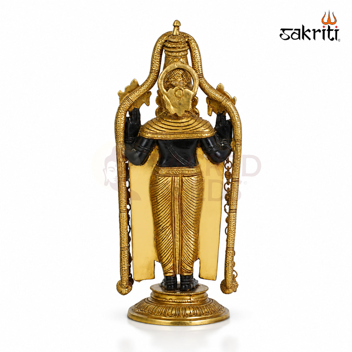 Brass Balaji Idol – 17 Inch (43.2 cm) Height | Lord Venkateswara Statue for Home Temple, Pooja Room & Traditional Spiritual Décor