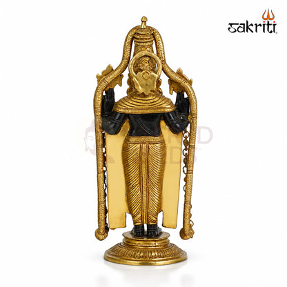 Brass Balaji Idol – 17 Inch (43.2 cm) Height | Lord Venkateswara Statue for Home Temple, Pooja Room & Traditional Spiritual Décor